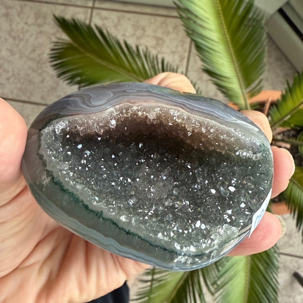 Agate crystal druzy heart - Picture 4 of 6
